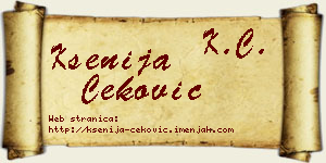 Ksenija Čeković vizit kartica
